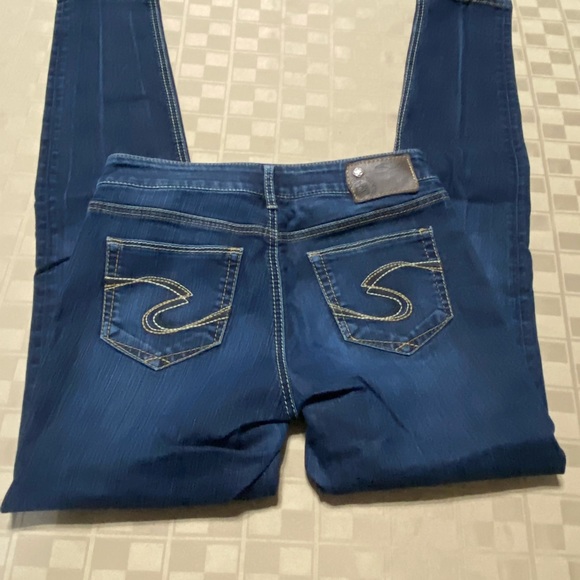 EUC Silver Suki Jegging Skinny Jeans Womens Size 27‎ x 30.25 Low Rise Dark Wash - Picture 1 of 8